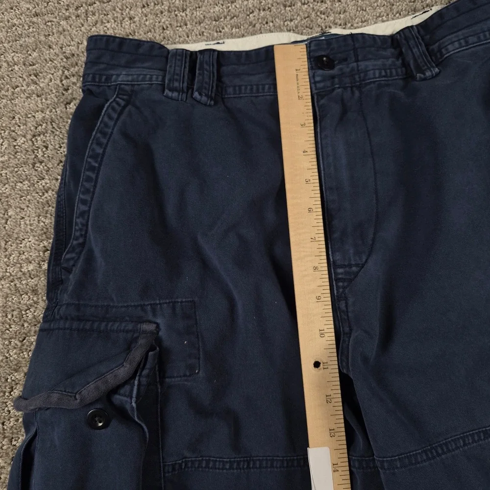 Vintage Polo Ralph Lauren Cargo Shorts Mens 34 Navy Blue Gellar Canvas 90s Y2k